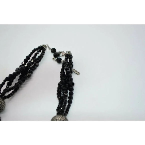 Camrose and Kross Multi-Strand Black Bead Necklace - Picture 6 of 8